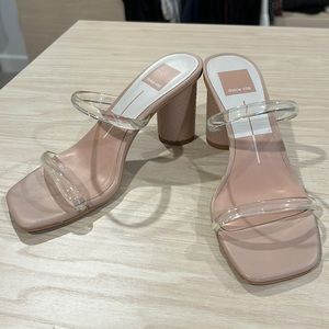 Dolce Vita clear tube block heel sandal